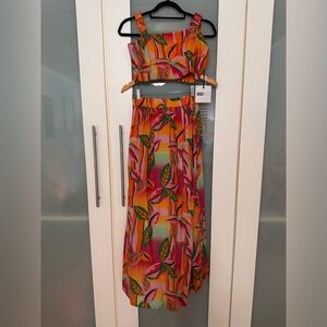NWT Beach Riot Larissa maxi skirt and smocked crop top set